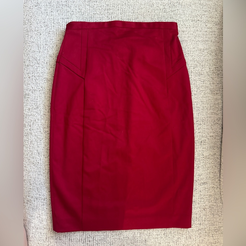 Express Bold Red Pencil Skirt